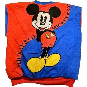 Vintage Mickey & Co Donnkenny Reversible Puffer Full Zip Jacket One Size Disney